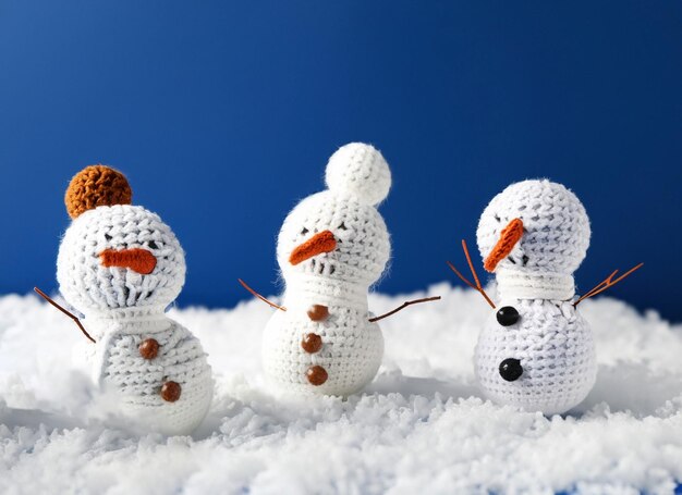 Conceito de Natal da Família Pequeno Boneco de Neve