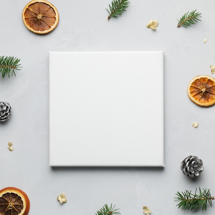 Conceito de Natal de tela em branco