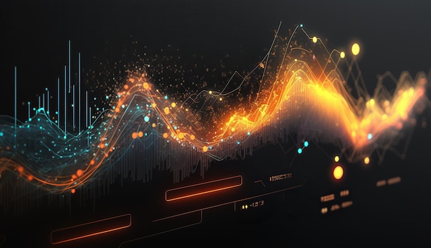 Conceito de negócio criativo de dinheiro Fundo de moeda Investimento financeiro de negócios Modelo abstrato moderno Design de banner de tecnologia abstrata Mercado de ações gráfico