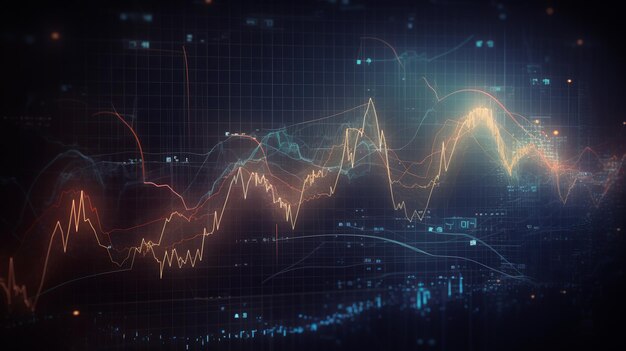 Conceito de negócio criativo de dinheiro Fundo de moeda Investimento financeiro de negócios Modelo abstrato moderno Design de banner de tecnologia abstrata Mercado de ações gráfico