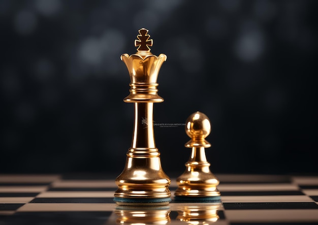 Conceito de negócio de xadrez de cavaleiro a bordo
