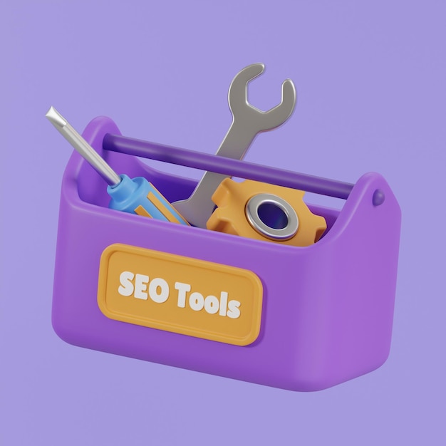 Foto conceito de otimização de seo para site e site móvel modelo de página de destino 3d vector