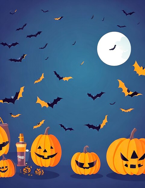 conceito de papel de parede realista de Halloween gerado por IA