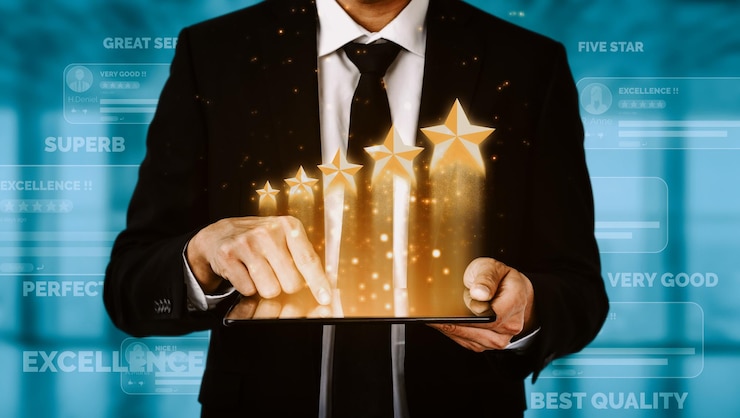 Foto conceito de pesquisa de feedback de satisfação do cliente