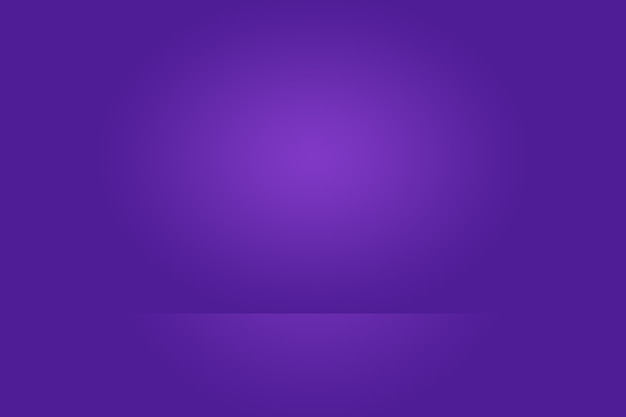 Conceito de plano de fundo do estúdio - fundo escuro do quarto do estúdio roxo do gradiente para o produto.