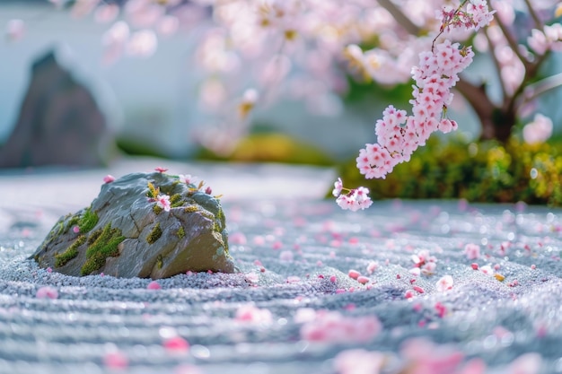 conceito de primavera de jardim rosa japonês