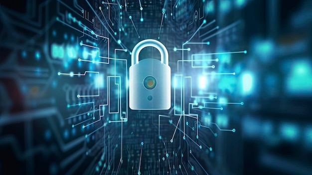 Conceito de proteção de privacidade de segurança cibernética