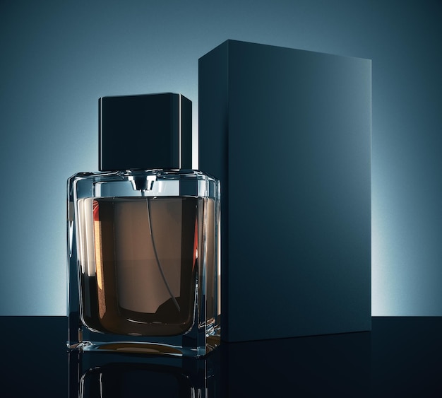 Conceito de publicidade de perfume masculino