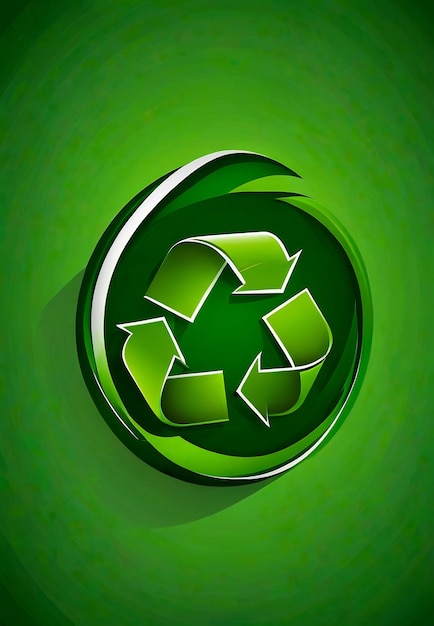 Foto conceito de reciclagem planeta terra setas verdes reciclar fundo dia da terra