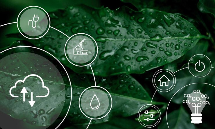 Foto conceito de redução das emissões de co2 ambiente limpo e amigável sem emissões de dióxido de carbonoco2