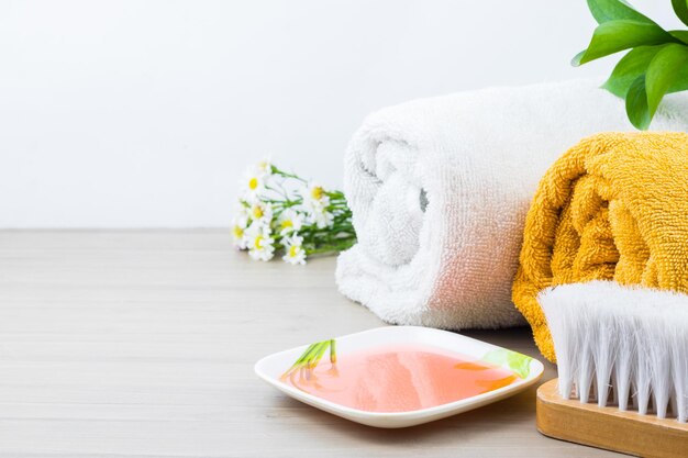 Conceito de relaxamento de cuidados de descanso de luxo no spa no verão