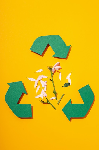 Conceito de salvar o mundo e reciclagem