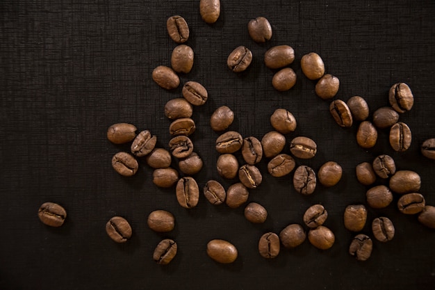 Conceito de semente de café isolado perto