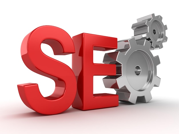 Conceito de SEO com Chrome Gear