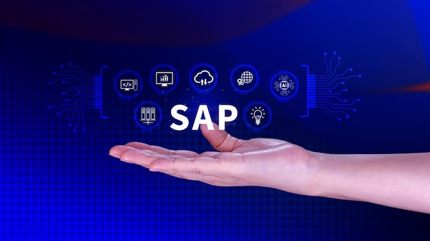 conceito de sistema SAP Produtos de aplicação de sistema SAP Software de automação e gerenciamento de processos de negócios conceito de soluções de gerenciamento