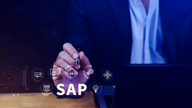 conceito de sistema SAP Produtos de aplicação de sistema SAP Software de automação e gerenciamento de processos de negócios conceito de soluções de gerenciamento