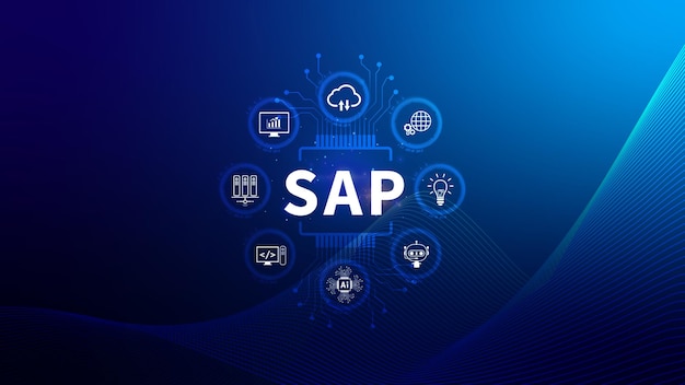 conceito de sistema SAP Produtos de aplicação de sistema SAP Software de automação e gerenciamento de processos de negócios conceito de soluções de gerenciamento