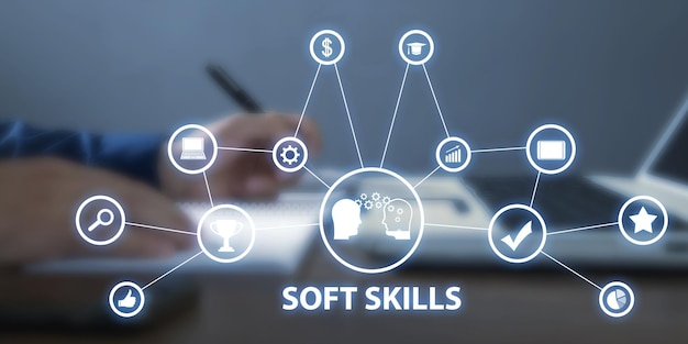 Conceito de soft skills gestão de criatividade de recursos humanos