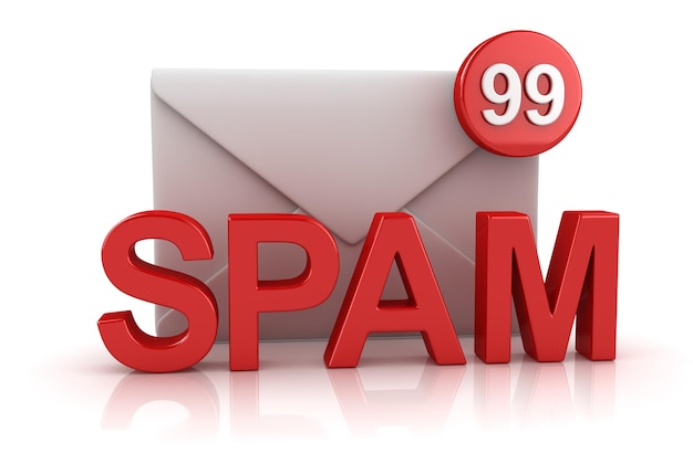 Conceito de spam com envelope