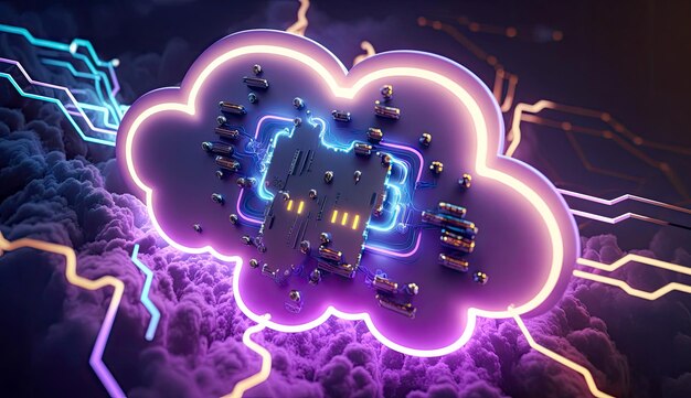 Conceito de tecnologia de computação em nuvem