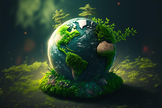 conceito de terra verde eco amigável