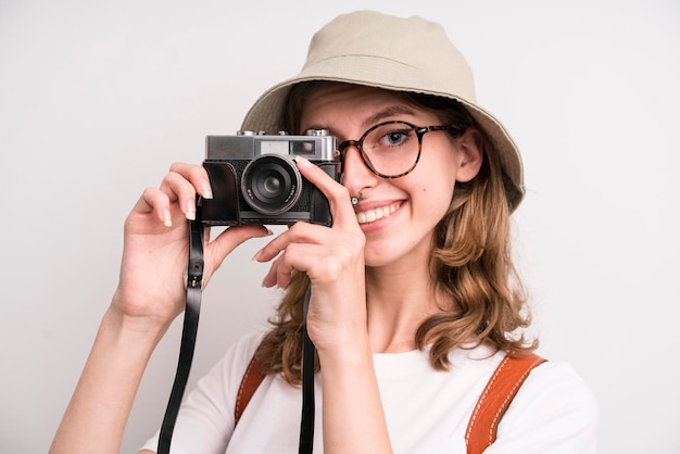 Conceito de turista de menina adolescente