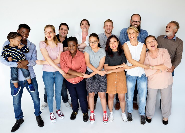 Foto conceito de união do grupo de pessoas