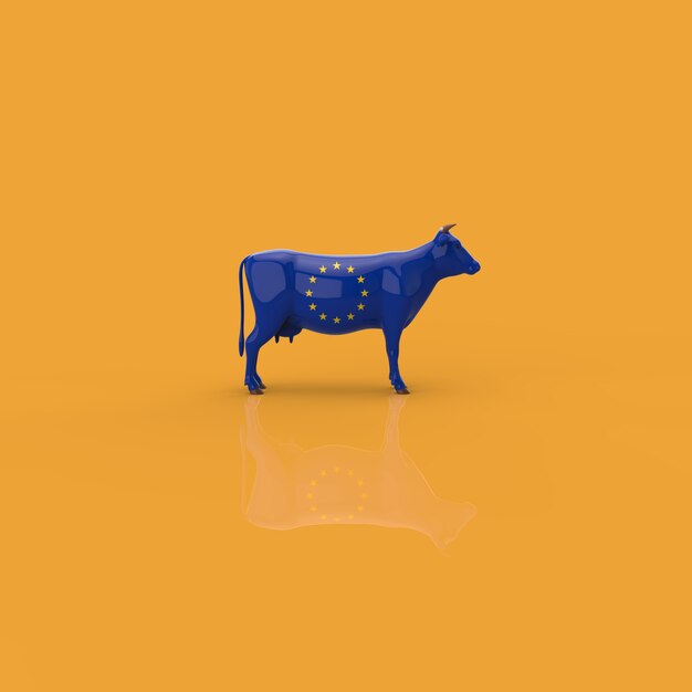 Conceito de vaca - ilustração 3D