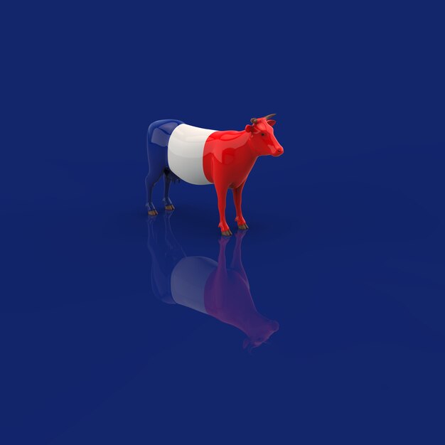 Conceito de vaca - ilustração 3d