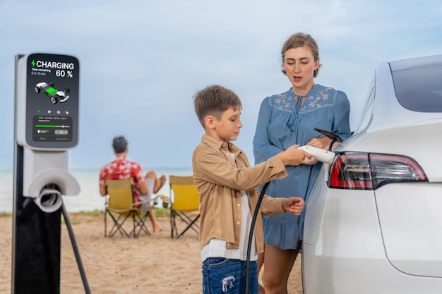 Foto conceito de viagens de férias com transporte ecológico perpétuo