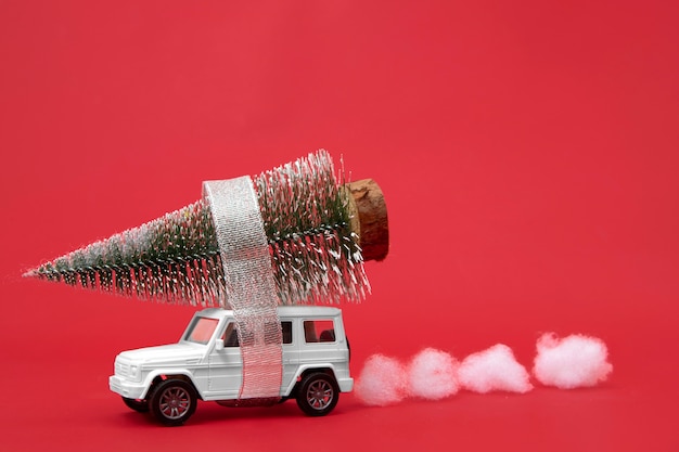 Foto conceito de viagens de natal com carro