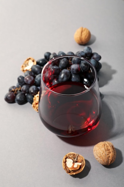 Conceito de vinho delicioso de bebida alcoólica de perto