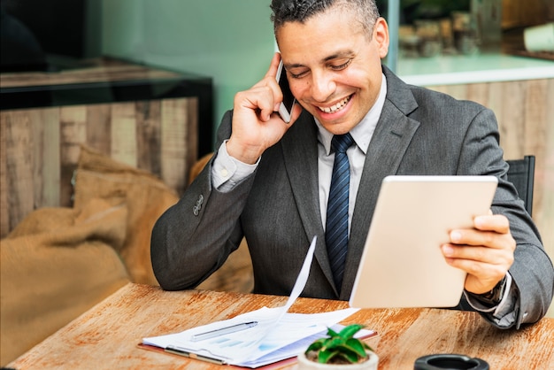 Conceito de visão do empresário crescimento motivação alvo