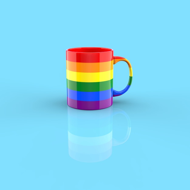 Conceito de xícara de café - ilustração 3D