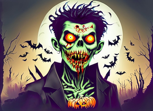 conceito de zumbi de halloween