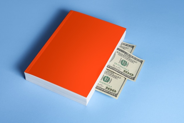 Conceito. Livro sobre educação financeira. Capa em branco