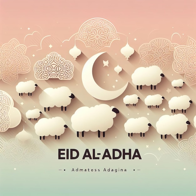 Conceito minimalista do Eid al adha