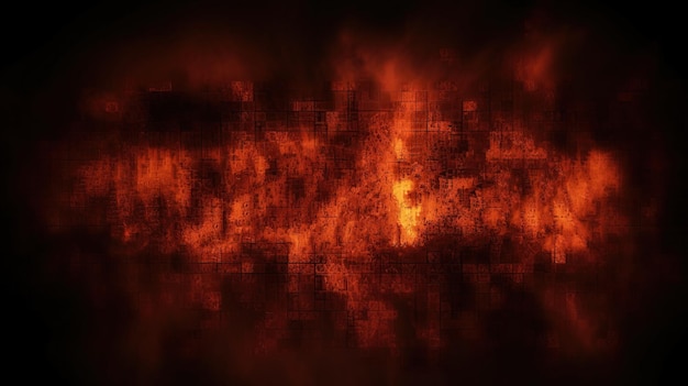 Conceito religioso de inferno de fogo fundo flamejante do mal demoníaco mockup de banner de cabeçalho com espaço de cópia gerado pela IA