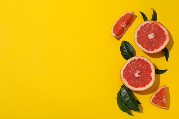 Conceito suculento de toranja de frutas de verão de alimentos frescos