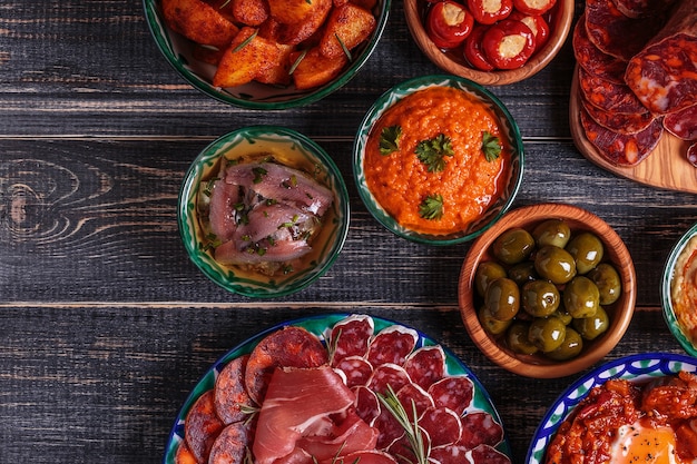 Conceito típico de tapas espanholas