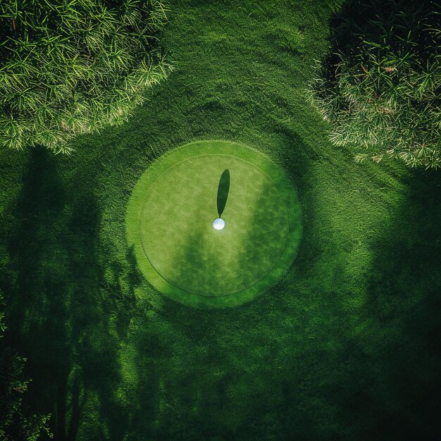 Foto concentre-se na bola de golfe