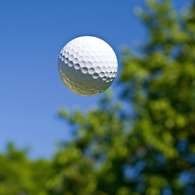 Foto concentre-se na bola de golfe