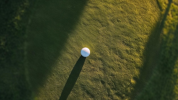 Foto concentre-se na bola de golfe