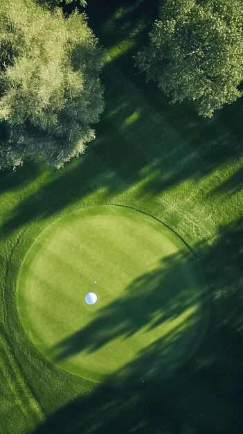 Foto concentre-se na bola de golfe