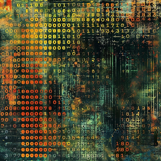 Concepto abstracto de patrón de código informático atractivo