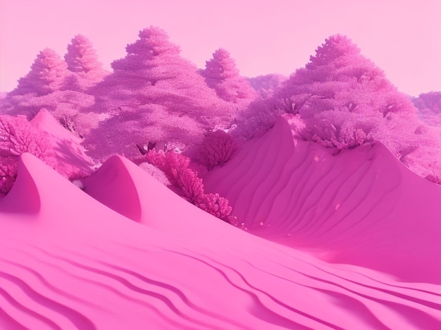 Concepto abstracto de visualización de datos de paisaje 3D