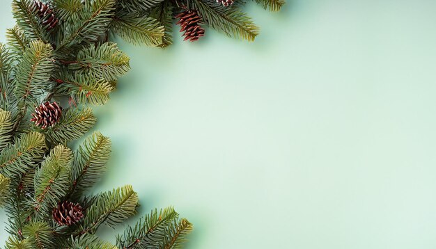 Concepto de ambiente navideño Composición de diseño con atributos festivos tradicionales decoración verde