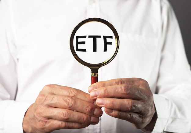 Concepto de análisis de inversión de inversión ETF