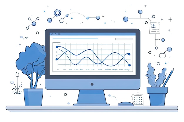 Concepto para el análisis de negocios, investigación de mercado, análisis de datos de pruebas de productos