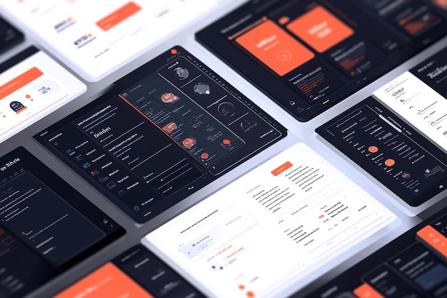 Concepto de aplicaciones móviles para landing page